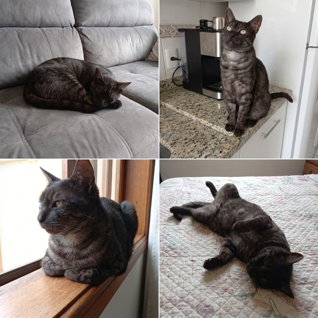 Joaninha, a gatinha que conquistou a família aos poucos.