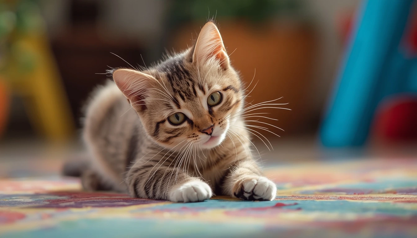 Gatinho filhote/jovem no chão