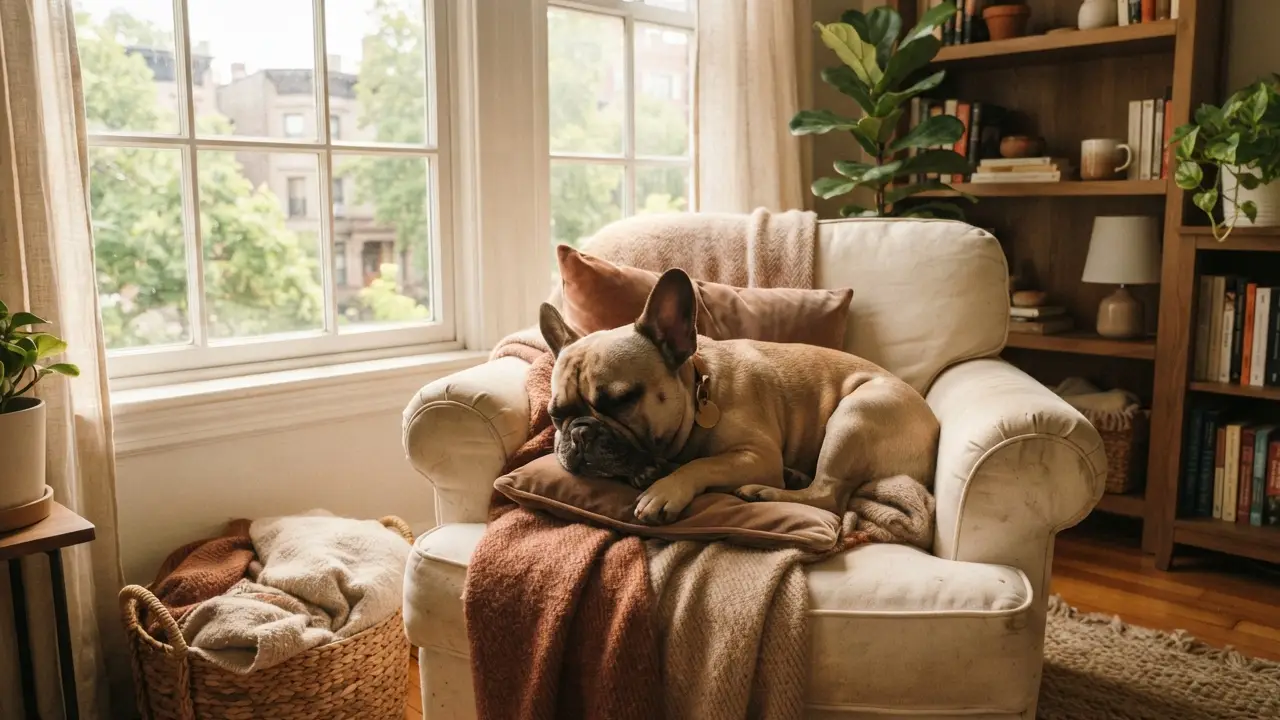 Bulldog Francês em apartamento, ideal para vida em espaços pequenos